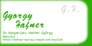 gyorgy hafner business card