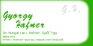 gyorgy hafner business card